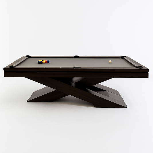 Modern Slate X-Base Pool Table